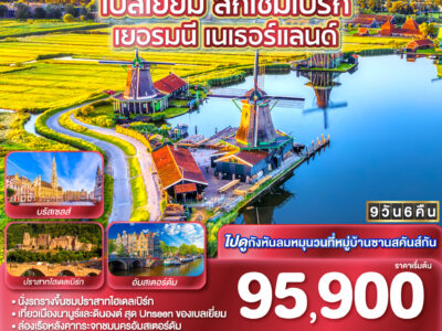 เบลเยี่ยม ลักเซมเบิร์ก เยอรมนี เนเธอร์แลนด์ 9 วัน 6 คืน โดยสายการบินไทย (TG)