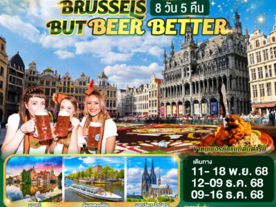 BRUSSELS BUT BEER BETTER เยอรมนี เบลเยียม เนเธอร์แลนด์ 8 วัน 5 คืน โดยสายการบินไชน่าแอร์ไลน์ (CI)